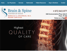 Tablet Screenshot of brainandspineoftexas.com